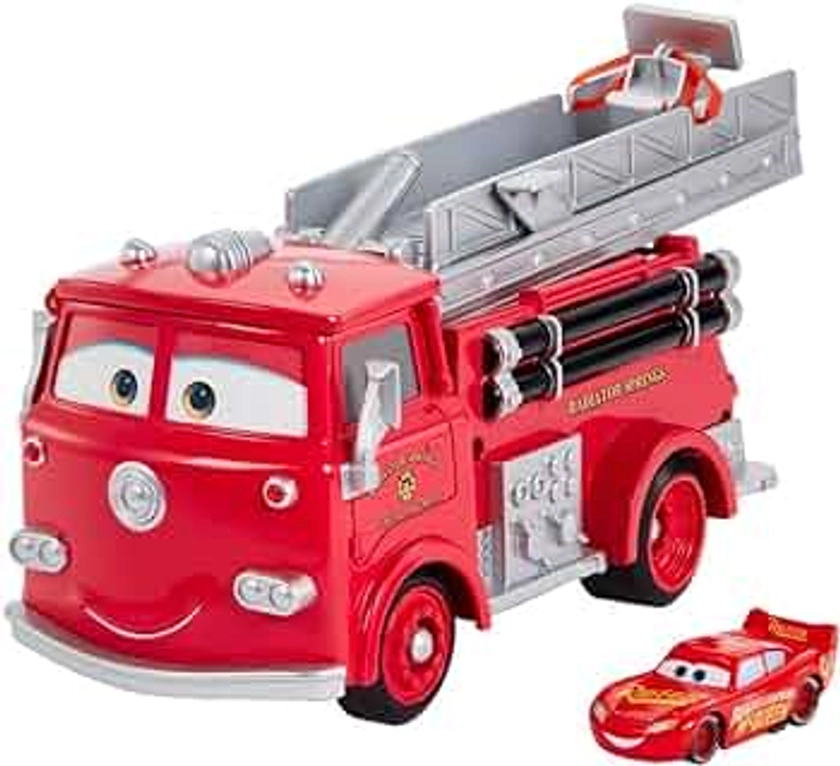 Disney and Pixar Cars Stunt and Splash Red with Exclusive Color Change Lightning McQueen Vehicle, Color Changers Playset For Transforming Paint Job Vehicles, Kids Birthday Gift For Kids Age 4+, GPH80