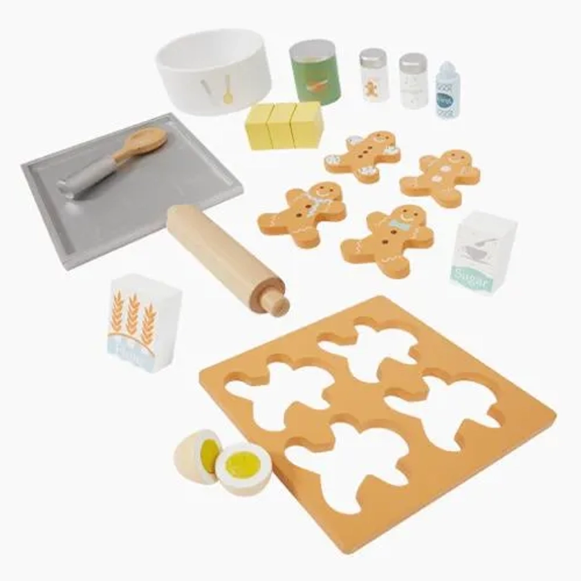 Wooden Gingerbread Toy Baking Set