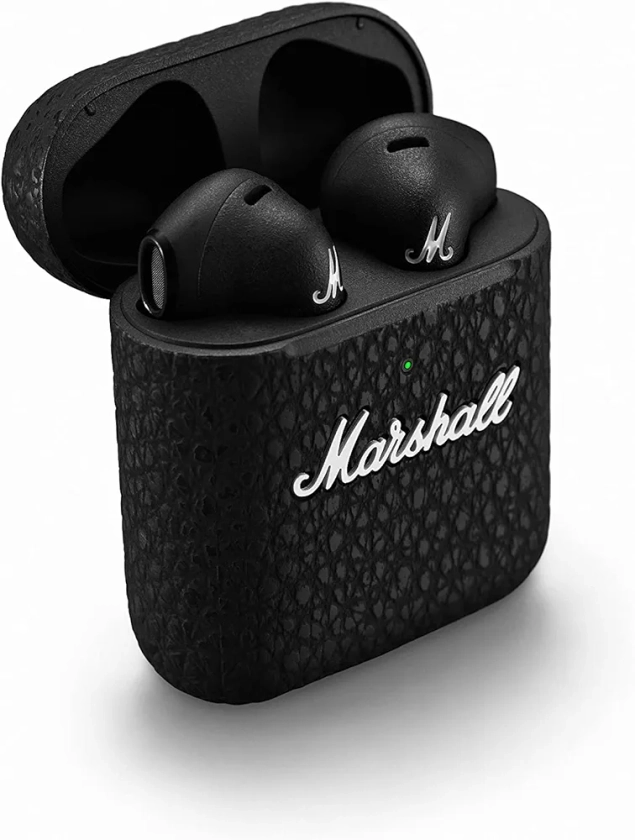 Marshall Minor III Wireless Earbuds with 25 Hours of Playtime, Bluetooth 5.2, Wireless Charging- Black : Amazon.in: Electronics