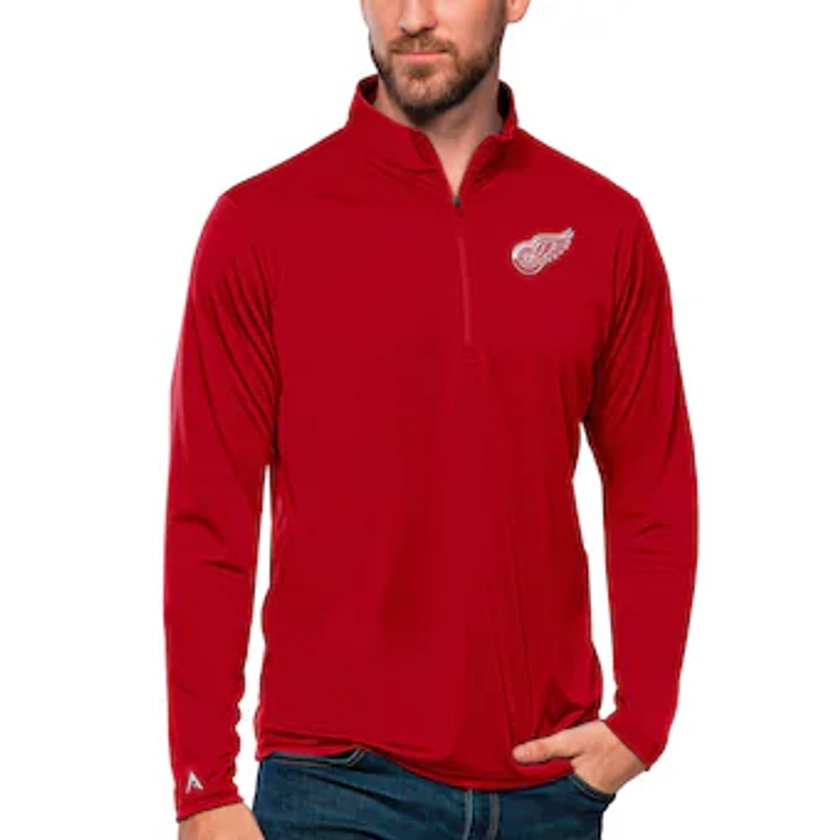 Men's Detroit Red Wings Columbia Red Omni-Wick Wickhams Hills Half-Zip Pullover Top