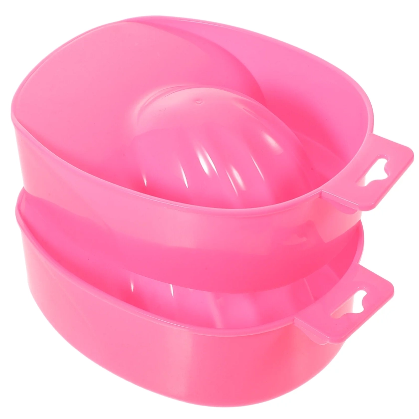 NUOLUX 2pcs Nail Soak Bowls Manicure Bowls Soak Trays for Nail Art Polishing Remover