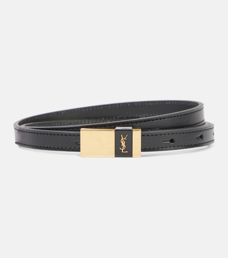 Leather belt in black - Saint Laurent | Mytheresa