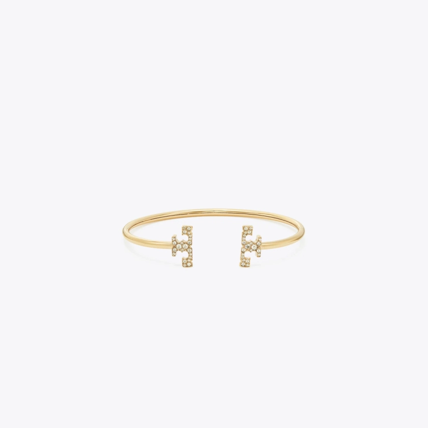 Eleanor Pavé Flex Cuff: Women's Designer Bracelets | Tory Burch