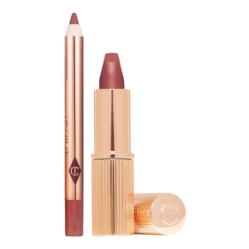 CHARLOTTE TILBURY | Mini pillow talk medium lip kit - Coffret maquillage lèvres