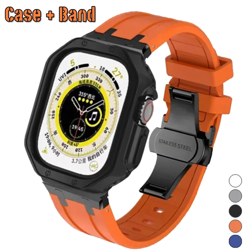 For Apple Watch Ultra 2 9 8 7 Mod Kit Soft Case AP Sports Band Refit Cover Strap