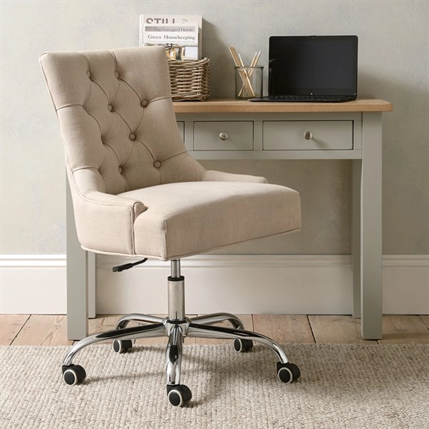 Upholstered Office Chairs Upholstered Office Chair - Stone Linen