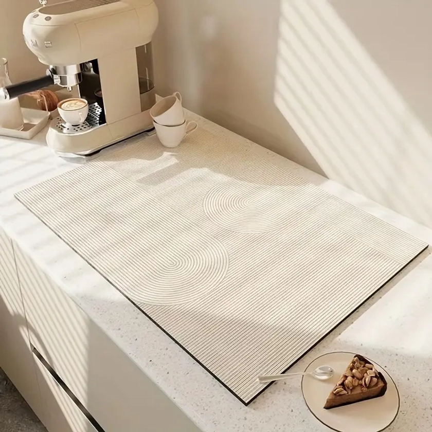 Dish Drying Pad Espresso Machine Countertop Absorbent Pad - Temu Australia