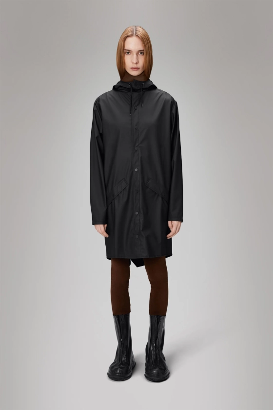 Rains® Long Jacket en Black pour 95€ | Livraison Gratuite