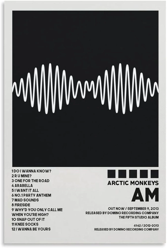 XINYA Arctic Poster Monkeys Am Poster Album Cover Posters for Room Aesthetic Canvas Wall Art Bedroom Decor 12x18inch(30x45cm)