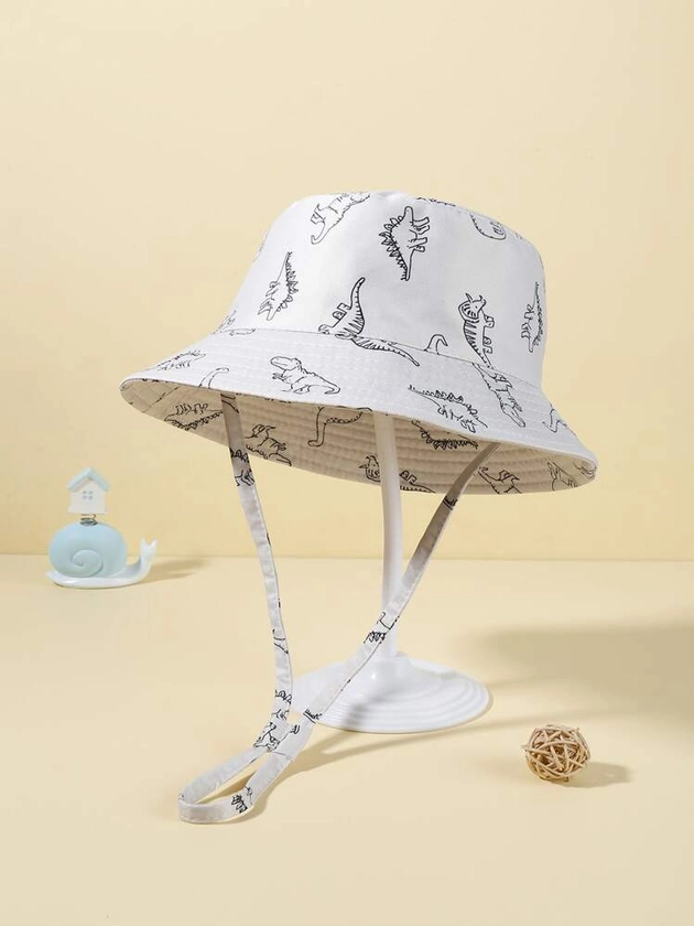 1pc Baby Dinosaur Pattern Bucket Hat