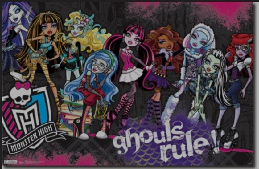 Monster High Ghouls Rule Poster RP5467 Rolled In Original Shrink Wrap NEW Unused