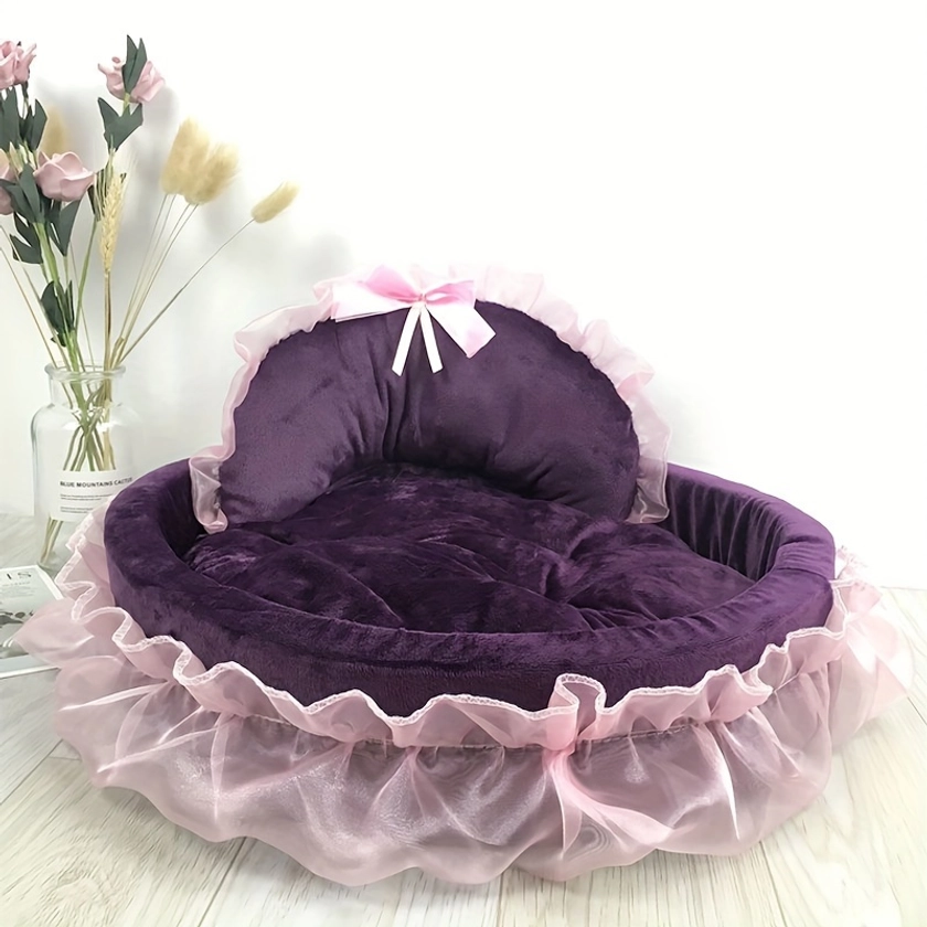 Suitable For Puppies, Kittens, Cute Pet Beds, Nests, Princess Cat Sofas, Comfortable And Soft Pet Nests
