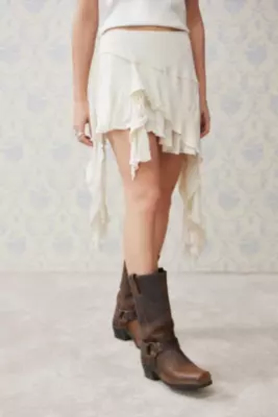UO Asymmetrical Textured Mini Skirt