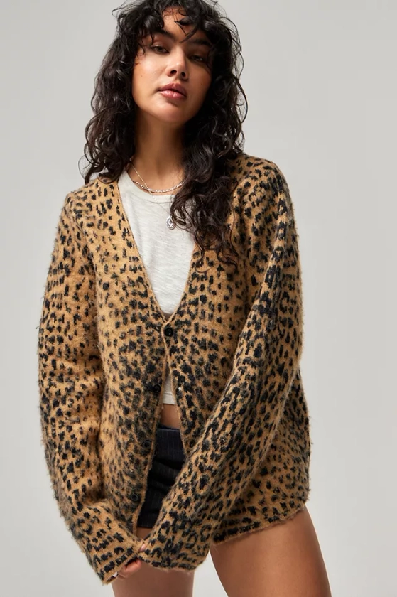 Jaded London Leopard Print Chuck Cardigan