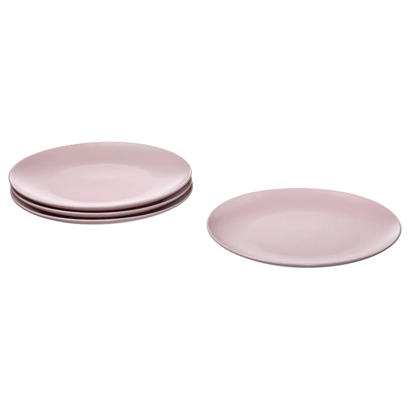 FÄRGKLAR Plate, matt light pink, 26 cm, 2.90 kg - IKEA