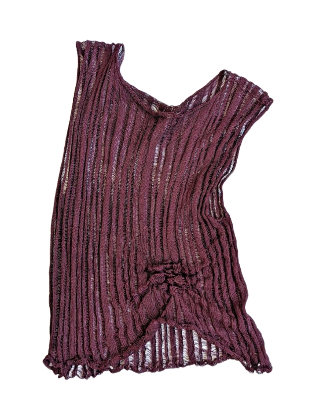 Aubergine Linen Tank