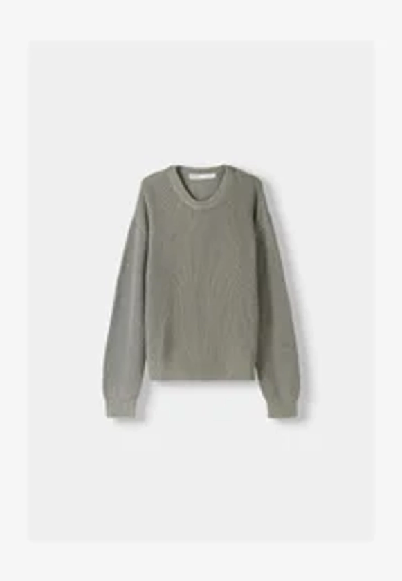 Bershka FADED EFFECT - Sweatshirt - beige - ZALANDO.FR