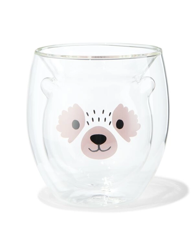 verre à double paroi panda roux 200ml - HEMA