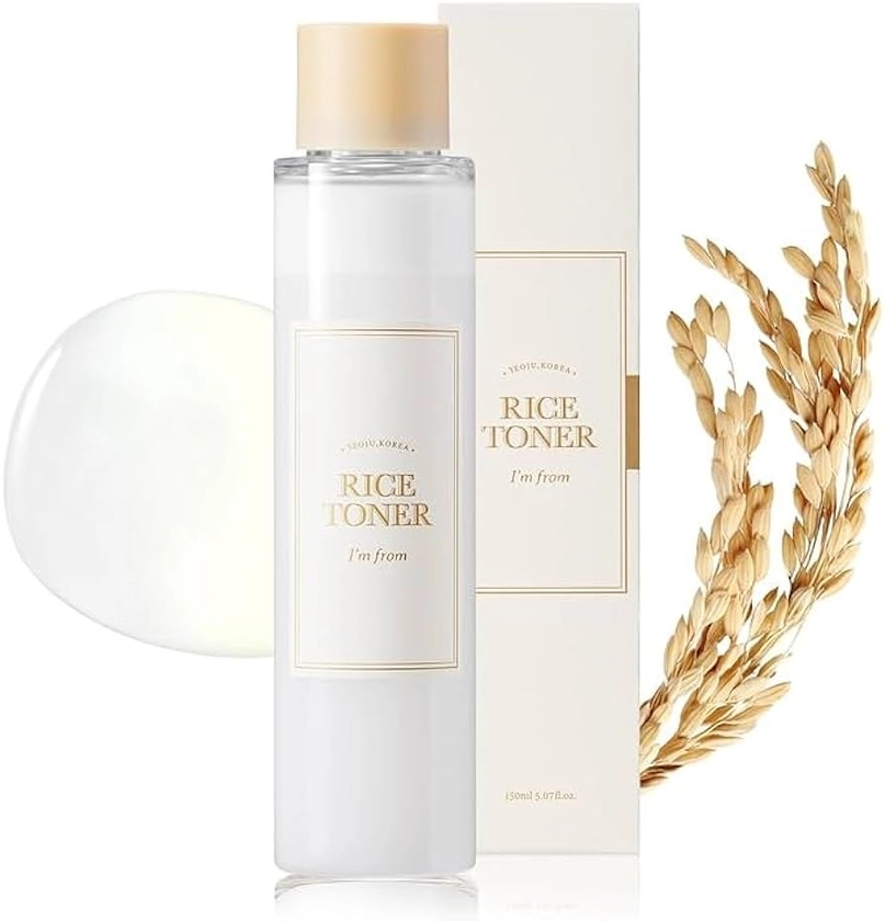 Amazon.co.jp: I'm From Rice Toner, 5.1 fl oz (150 ml), Rice, Essence, Skin Lotion, Exfoliation, Hypoallergenic, Oil/Moisture Balance, Moisturizing, Brightening : Beauty