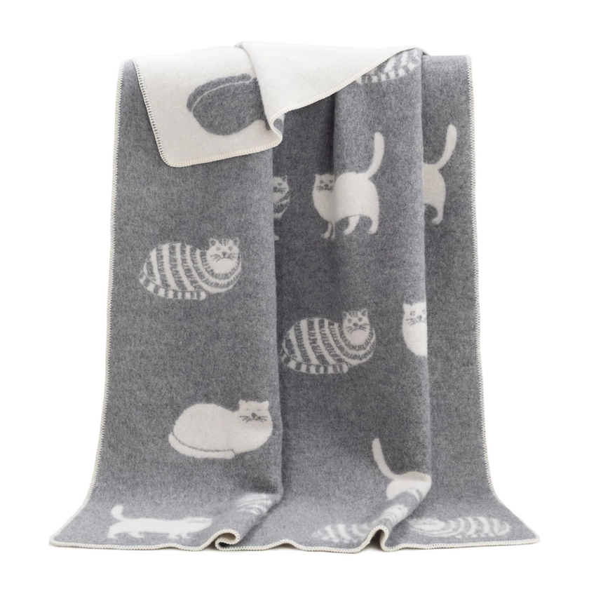 Cat Wool Blanket by J.J.Textile