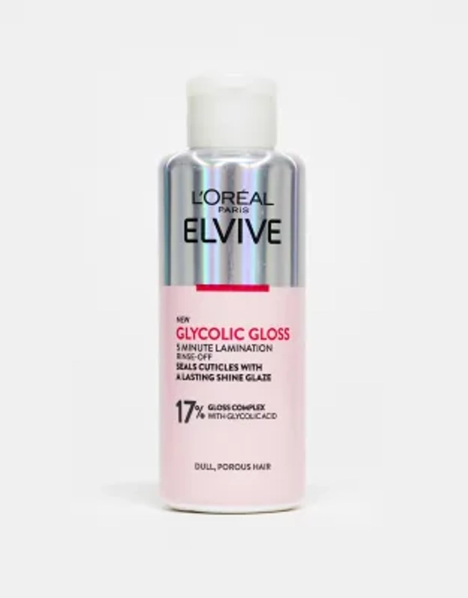 L'Oreal Paris Elvive Glycolic Gloss, 5 Minute Lamination Treatment for Dull Porous Hair 200ml | ASOS