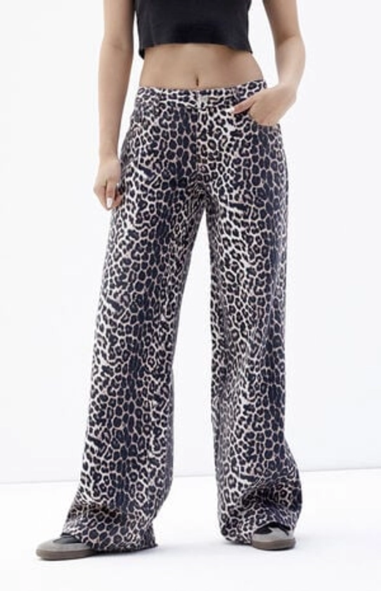 PacSun Casey Leopard Low Rise Baggy Jeans | PacSun