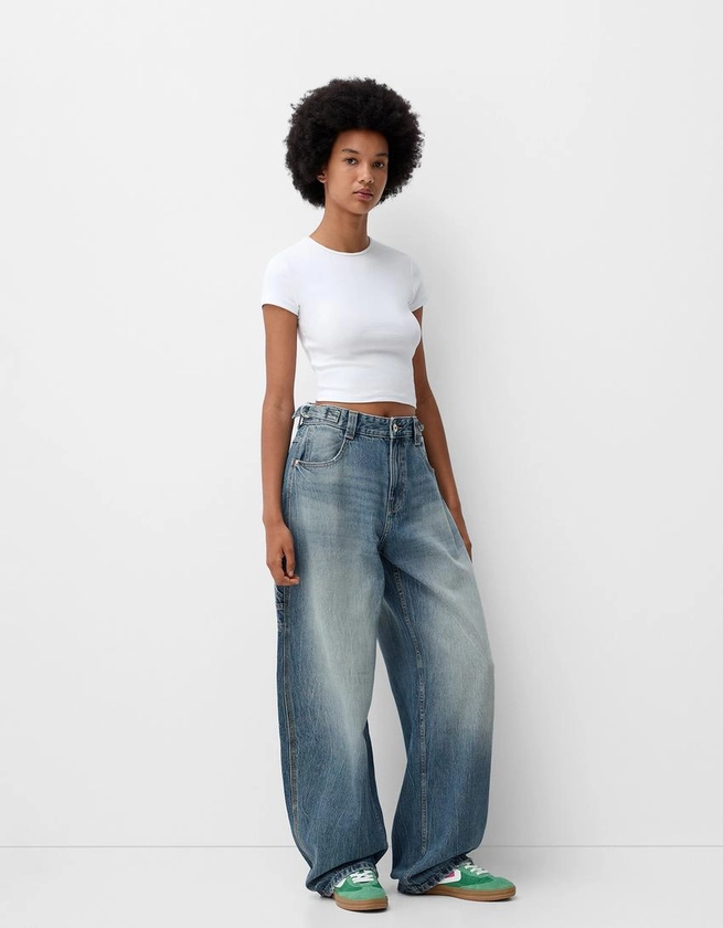 Jean balloon carpenter wide leg