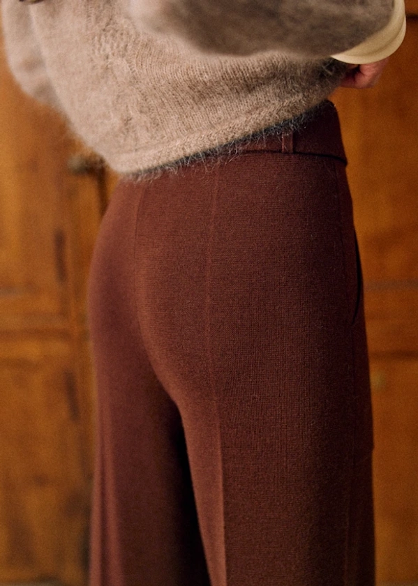 Marius Trousers - Mocha - Merino Wool - Sézane