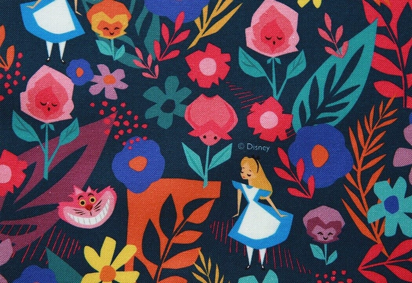 Disney Character Alice in Wonderland Fabric made in Korea by the Half Yard