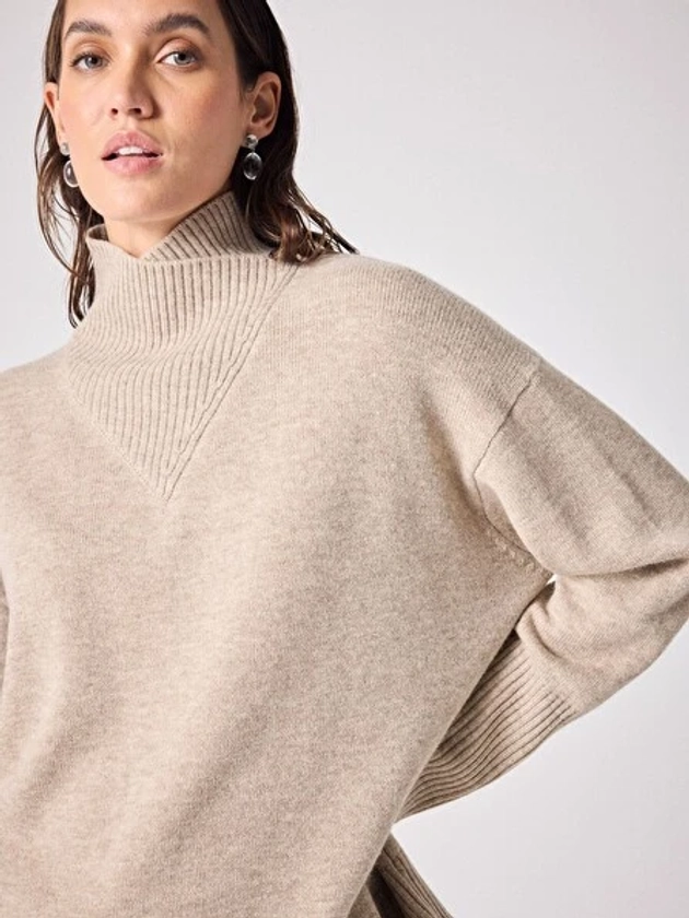 Pull laine Terre fumée | NOTSHY Cashmere