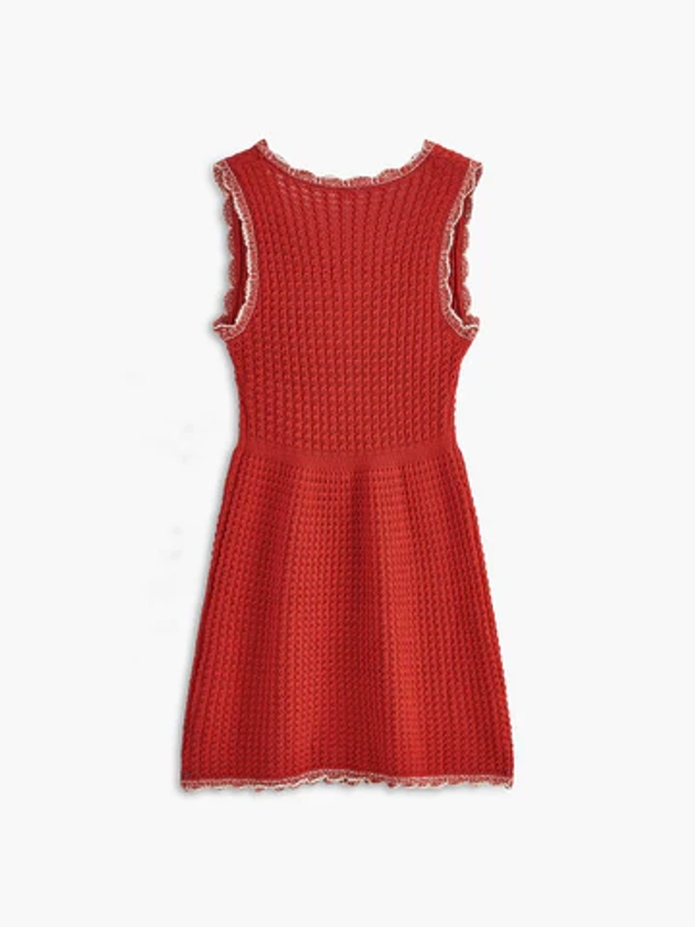 Sleeveless Knitted Short Dress