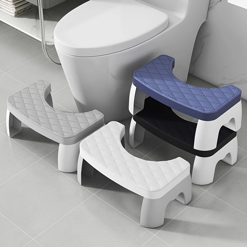 Tabouret de toilette : Repose-pieds pour adultes pour une utilisation confortable - Robuste, imperméable et facile à nettoyer