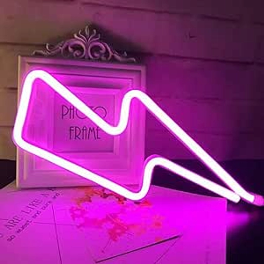 Amazon.com : Preppy room decor, preppy stuff,preppy room decor cheap,neon signs for wall decor,Lightning bolt ,Aesthetic LED Decorative Lights Shape Indoor for Halloween Decoration Living Birthday Party Sign : Tools & Home Improvement