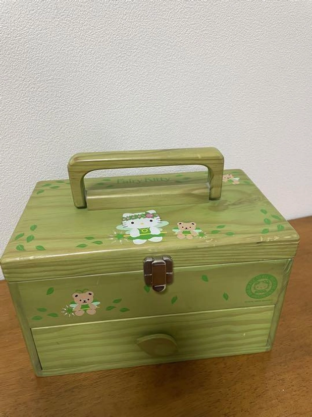Sanrio Fairy Hello Kitty Wooden Sewing Box Vintage 2000 from japan