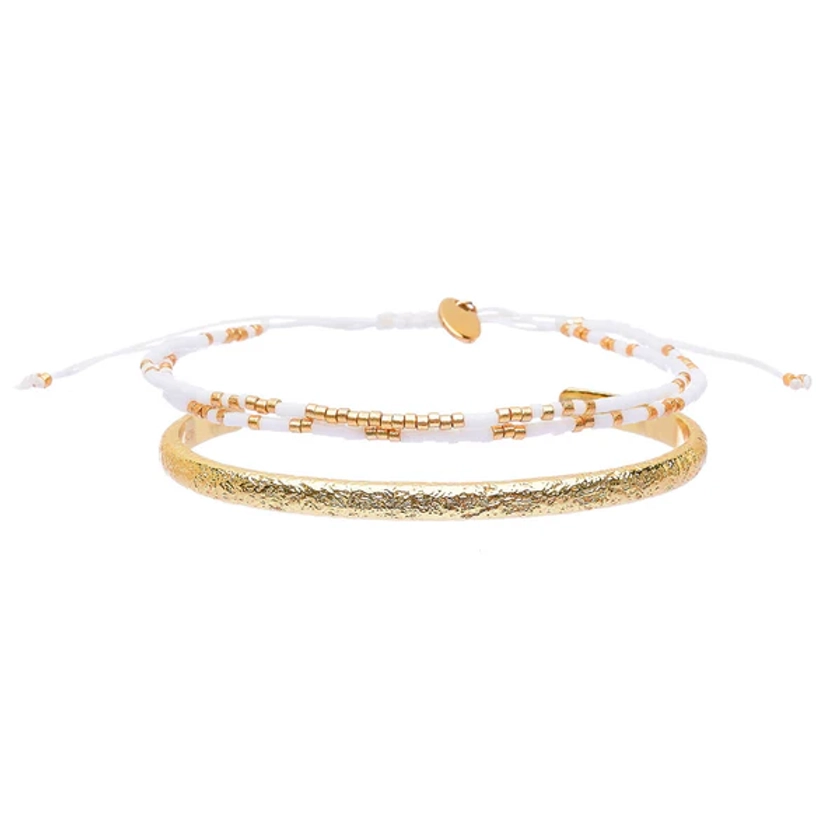 Velma Bracelet Stack - White