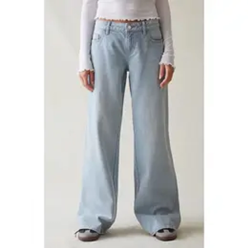 PacSun Women's Eco Light Indigo Low Rise Baggy Jeans