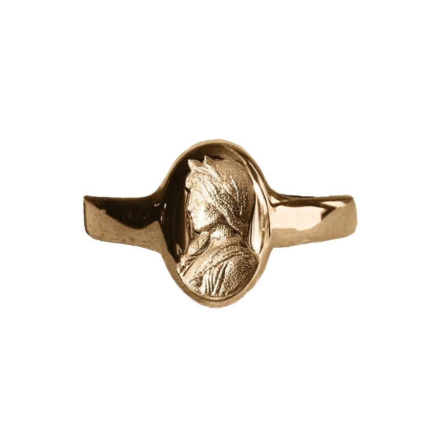 Sappho Molten Gold Signet Ring - Difficult Women