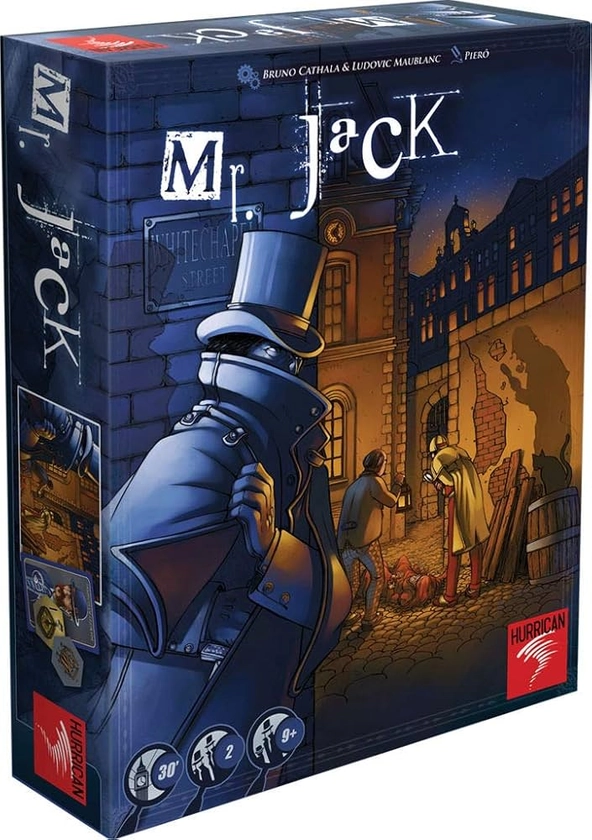 Hurrican - Mr. Jack London - Jeu d'Enquêtes à Londres - Jeu de Société pour Adultes et Enfants dès 9 Ans - Jeu de Réflexion et Déduction - Enigmes à Résoudre - 2 Joueurs - 30 Min - Version Française