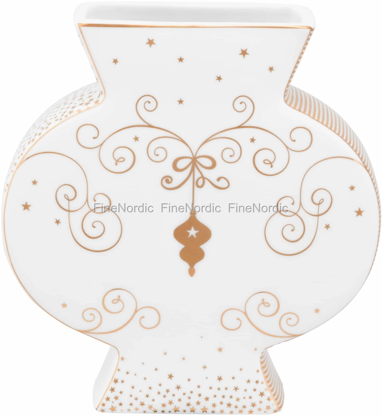 Pip Studio Flat Vase Royal Winter White 16.5 cm