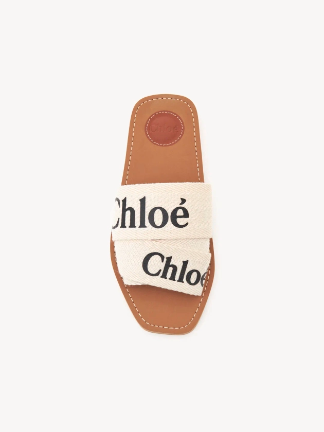 Woody Flat Mule | Must-have Women's White Slides | Chloé UK