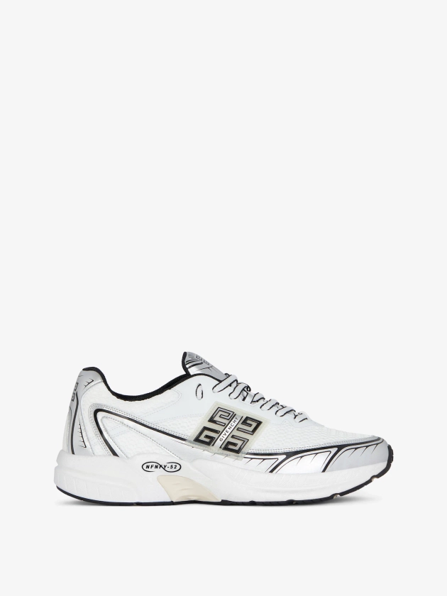 Sneakers NFNTY-52 en cuir synthétique et mesh - blanc/argente | GIVENCHY FR