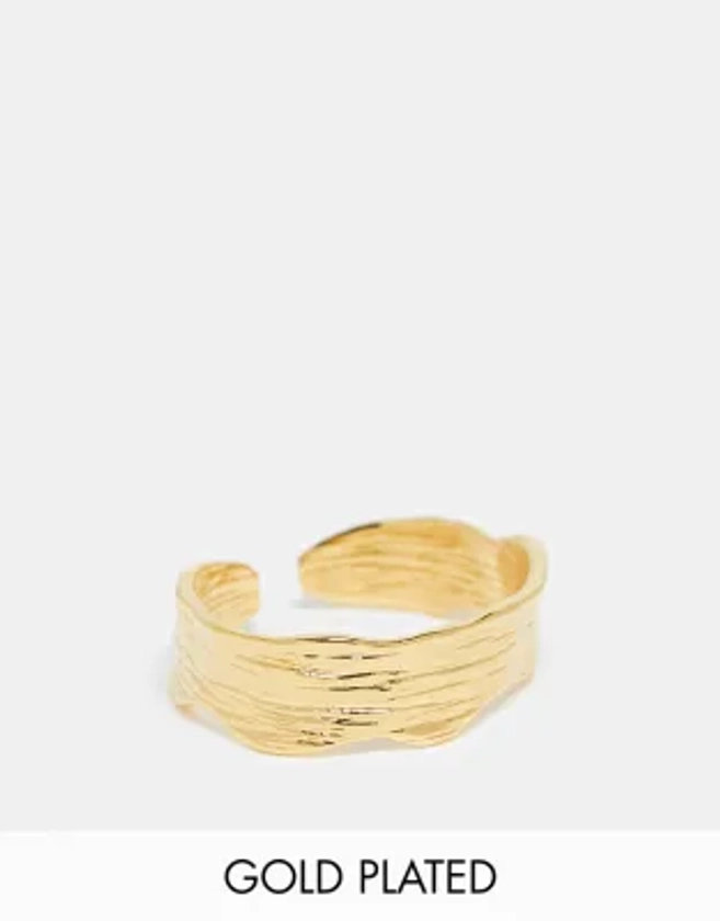 Accessorize - Z Collection - Vergulde gesmolten ring