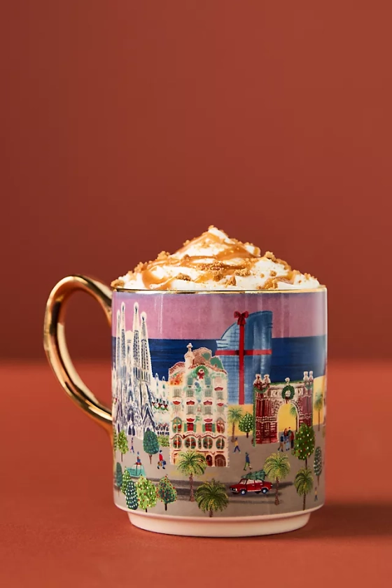 Holiday in the City Stoneware Mug