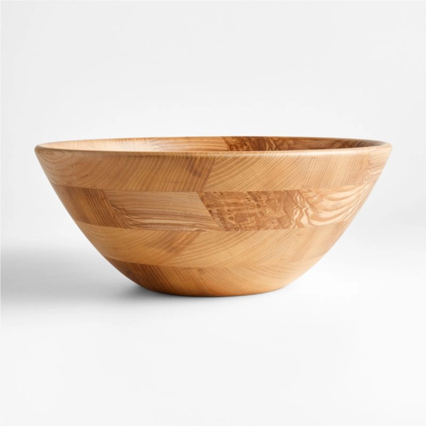 Carson Ash Wood Large Serving Bowl + Reviews | Crate & Barrel