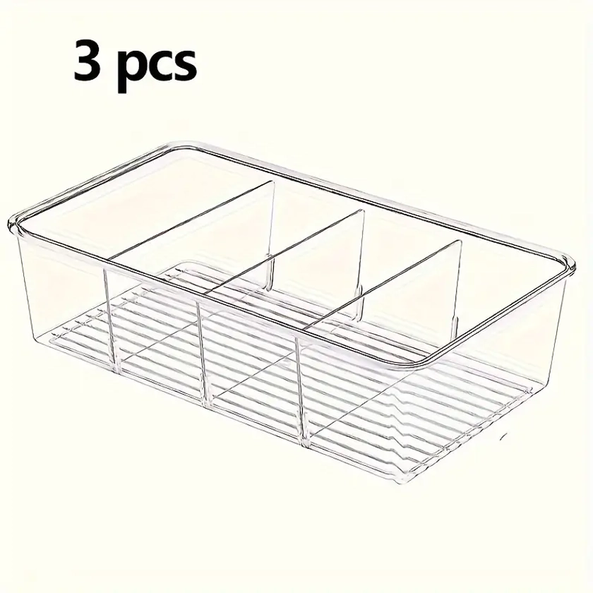 Food Storage Bins Clear Plastic Removable Snack Organizer - Temu Australia