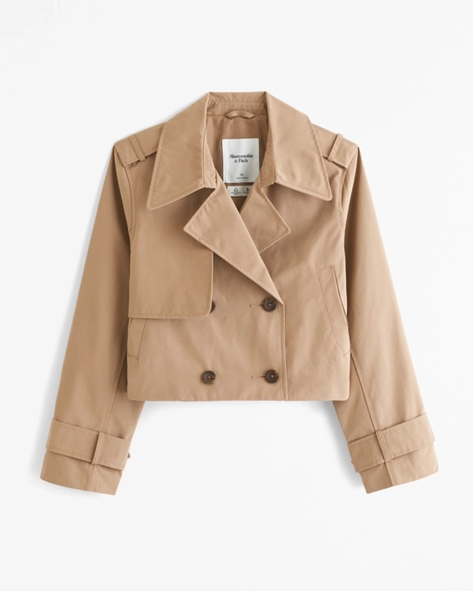 Women's Cropped Trench Coat | Women's | Abercrombie.com