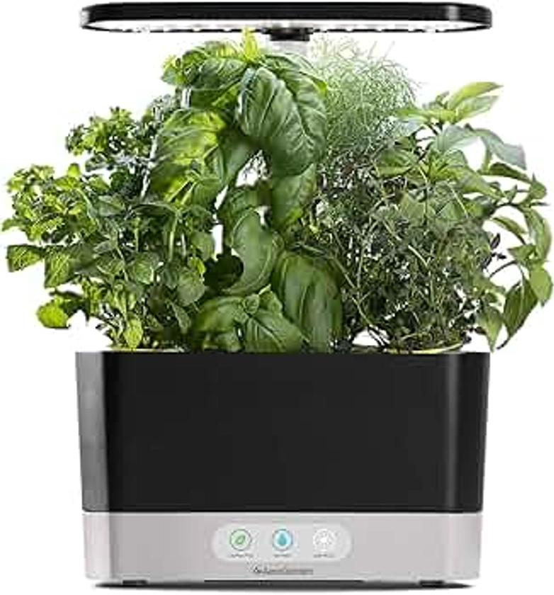 AeroGarden Harvest with Gourmet Herb Seed Pod Kit - Hydroponic Indoor Garden, Black