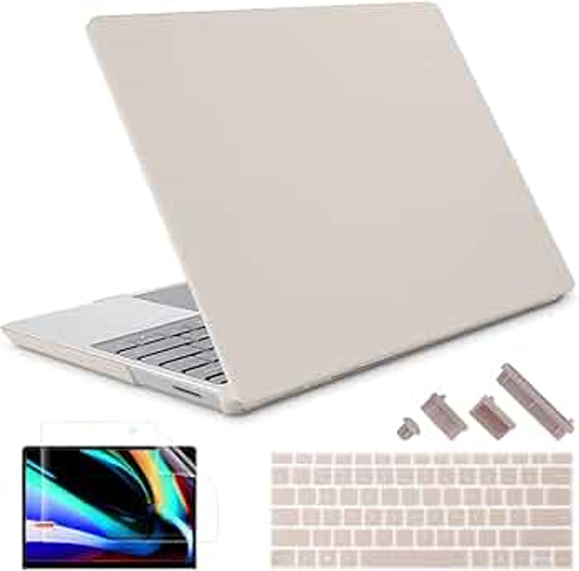 May Chen Compatible with Microsoft Surface Laptop Go 3 Go 2 Go 1 12.4 Inch Model 1943 2013 (2023 2022 2020 Release), Plastic Hard Shell Case with Screen Protector + Keyboard Cover + Dust Plug, Stone