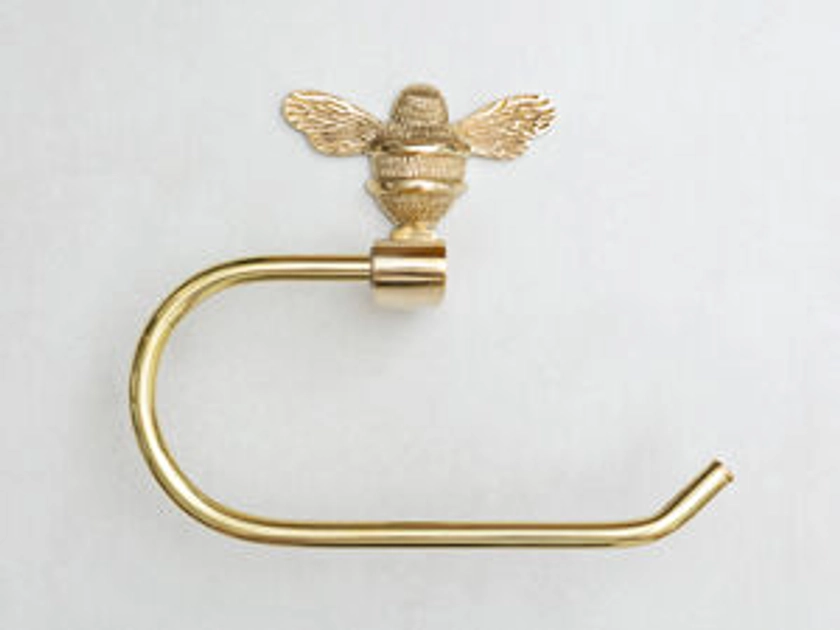 Brass Bee Toilet Roll Holder In Brass