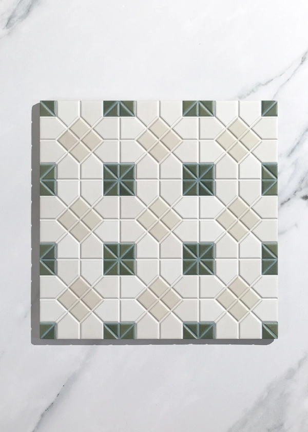 Regent Green Decorative Patterned Tiles | Decorative | Quorn Stone